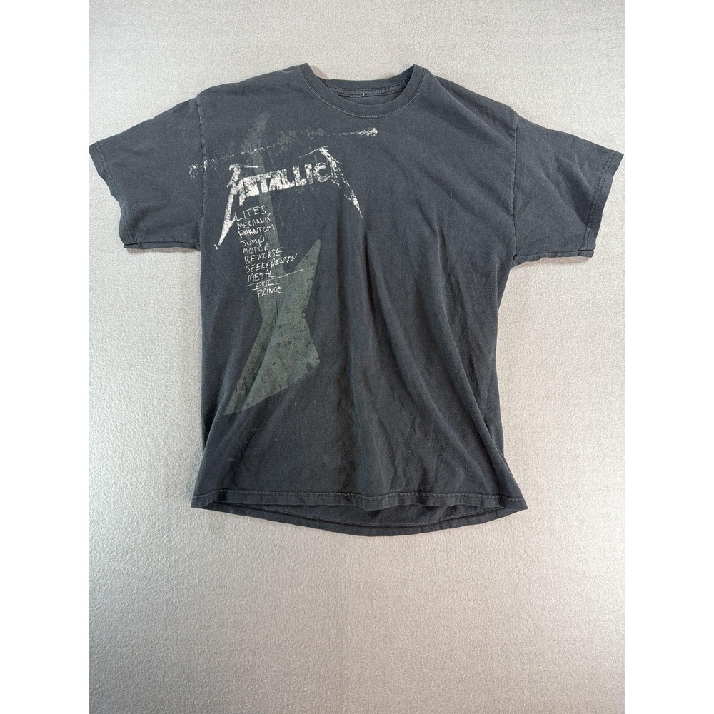 Metallica Shirt Mens M Black Setlist Graphic Band Tee Rock Metal Music